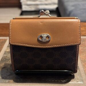 Vintage Celine Macadam Bifold Compact Wallet